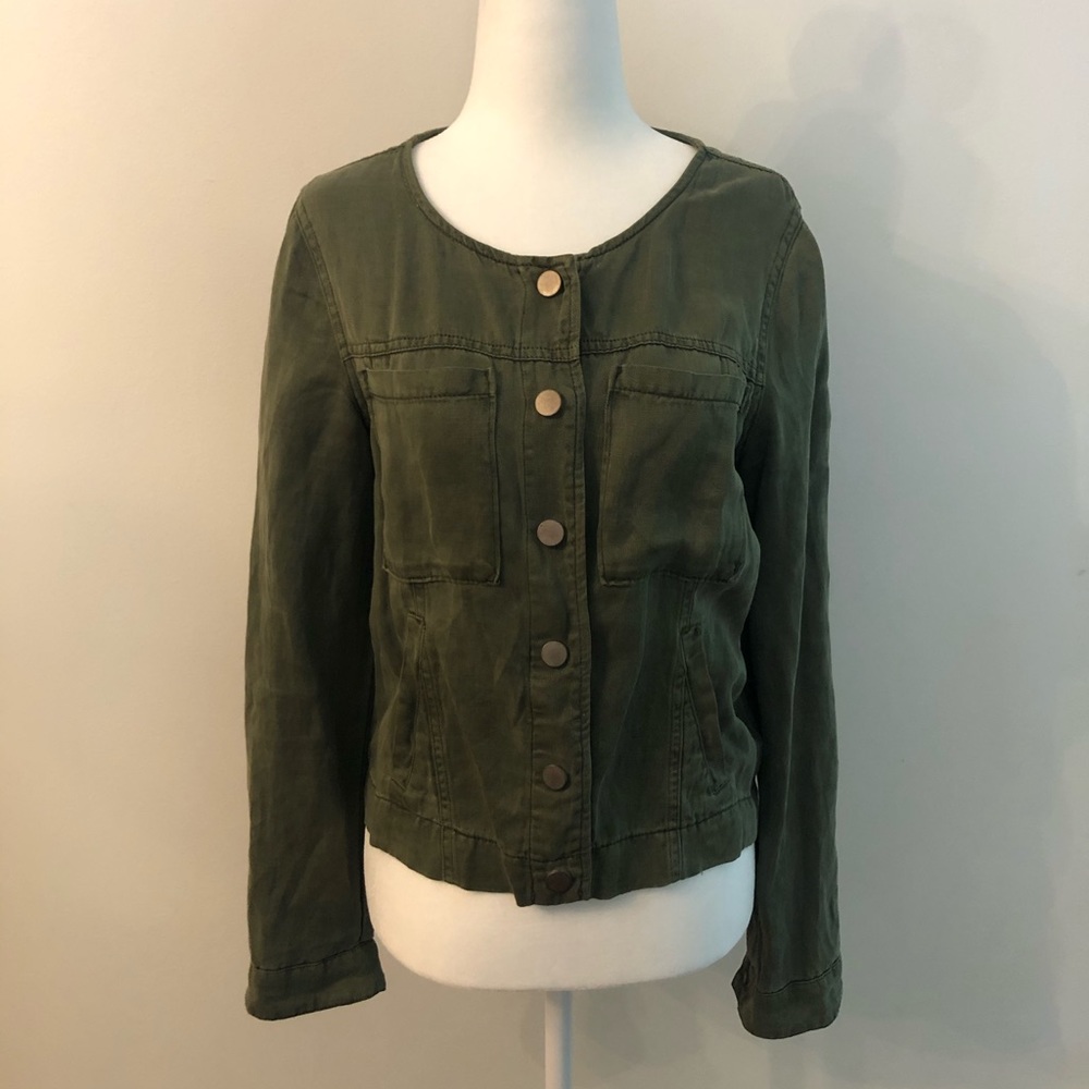 Lucky Brand Olive Button Down Jacket